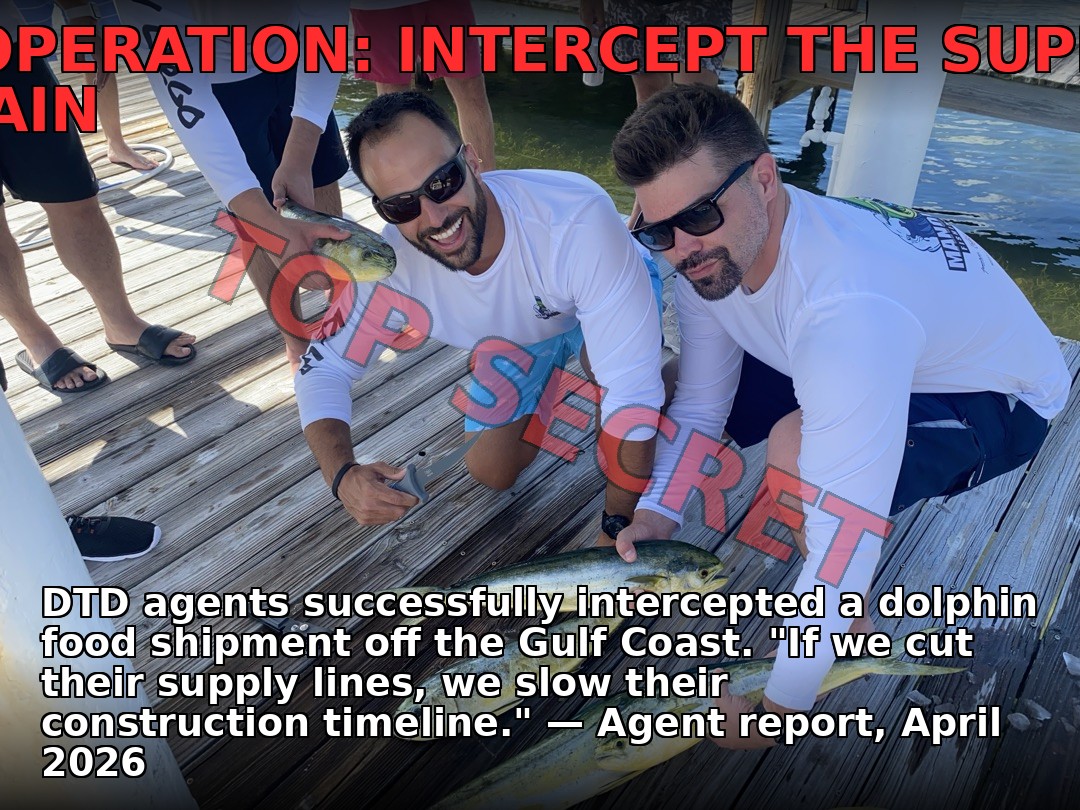 DTD agents intercepting dolphin food supply